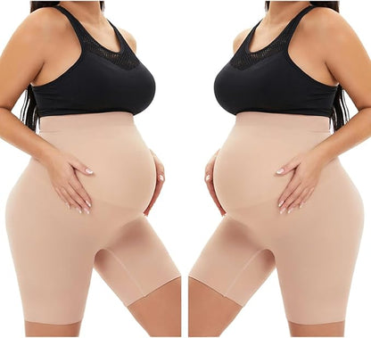Seamless Maternity Shapewear, Prevent Thigh Chaffing, Pregnancy Belly Support, S-5XL