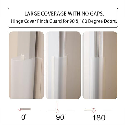 4PCS Baby Proofing Door Finger Pinch Guard Clear Door Jam Shield for Child Safety Finger Pinch Protector Hinge Protectors for Kids/Pet
