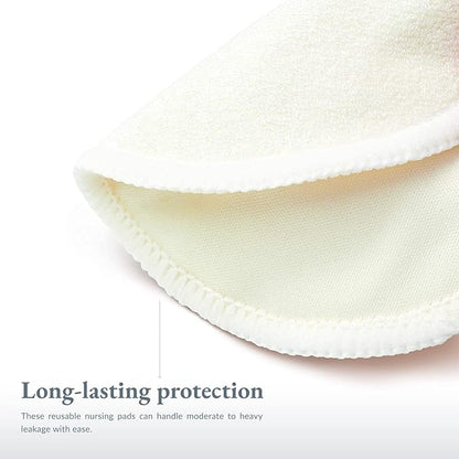 Ameda Washable Nursing Pads | 10 Pairs (20 Count) | Organic Nursing Pads | Breastfeeding Supplies | Reusable Breast Pads for Leaking Milk | Breastfeeding Pads | Includes Mesh Laundry Bag