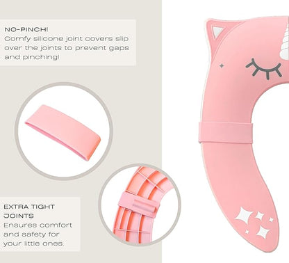 Hippypotamus Travel Potty Seat for Toddler - Folding Potty Training Seat - Portable Toilet Seat Cover for Baby & Kids (PINK Unicorn)