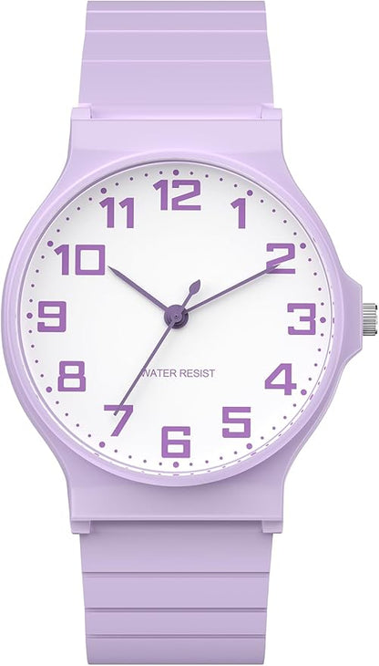 Kids Analog Watch Boys Girls, 30M Waterproof, Sports Watch for Boys, Easy to Read Children's Thin Dial Wrist Watches with Soft Band, for Ages 5-15 Kids Great Birthday Gifts Christmas Day