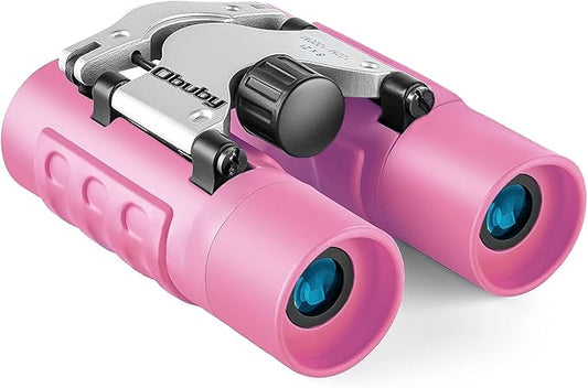 Obuby Real Binoculars for Kids Gifts for 3-12 Years Boys Girls 8x21 High-Resolution Optics Compact Toy Binocular for Bird Watching,Travel, Camping