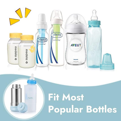 Papablic Portable Travel Baby Bottle Warmer On The Go, Fits Most Car Cup Holders, 12 oz