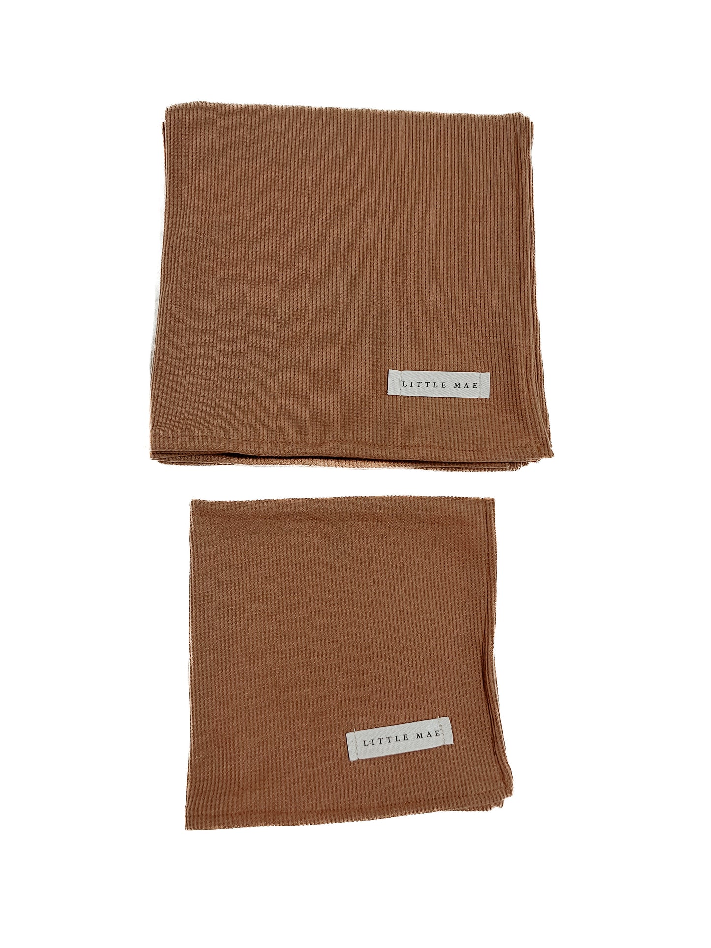 Caramel Waffle Knit Blanket