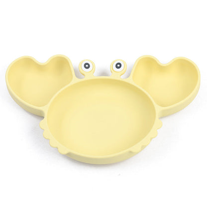 Silicone Split Cutlery Crab Plate For Infants