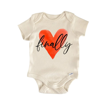 Finally Announcement Newborn Baby Onesie® Onesie®