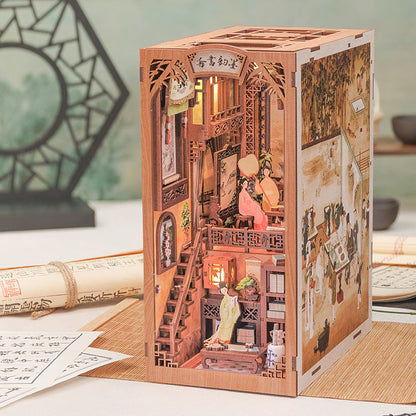 Dongpo Zhiyi Diy Wooden 3d Stereo Hand-assembled Book Stand Model Building Toy