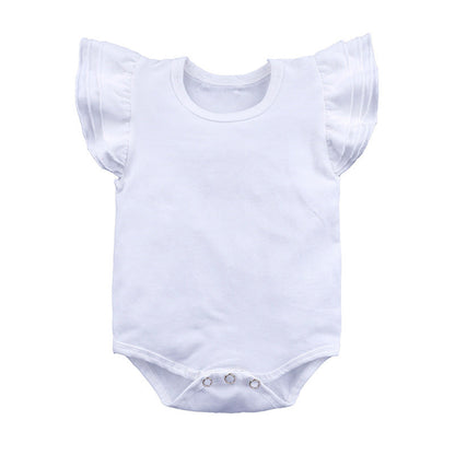 Children's Clothing Candy Color Ruffled Girls' Onesie Baby Romper
