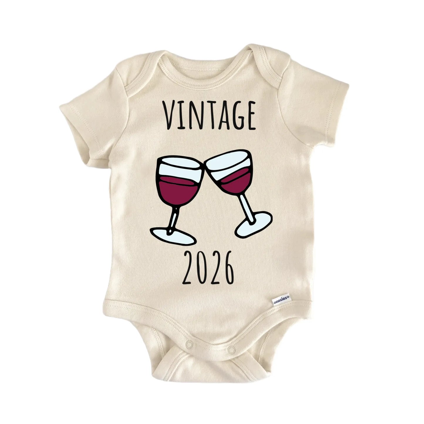 Vintage 2026 Wine Grapes Vineyard Infant Gift Baby Bodysuit