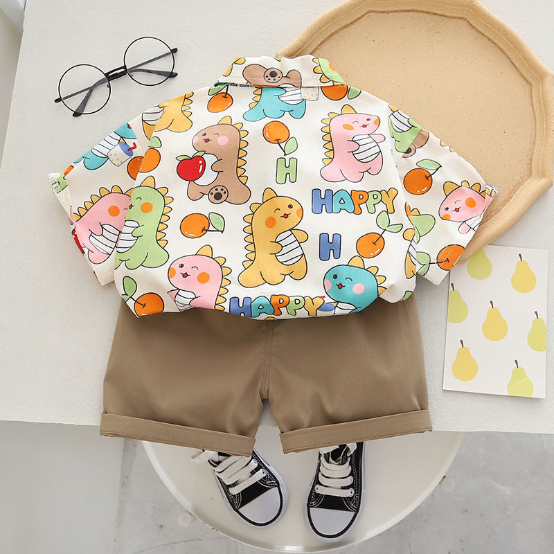 Summer Short Sleeve Shirt Suit