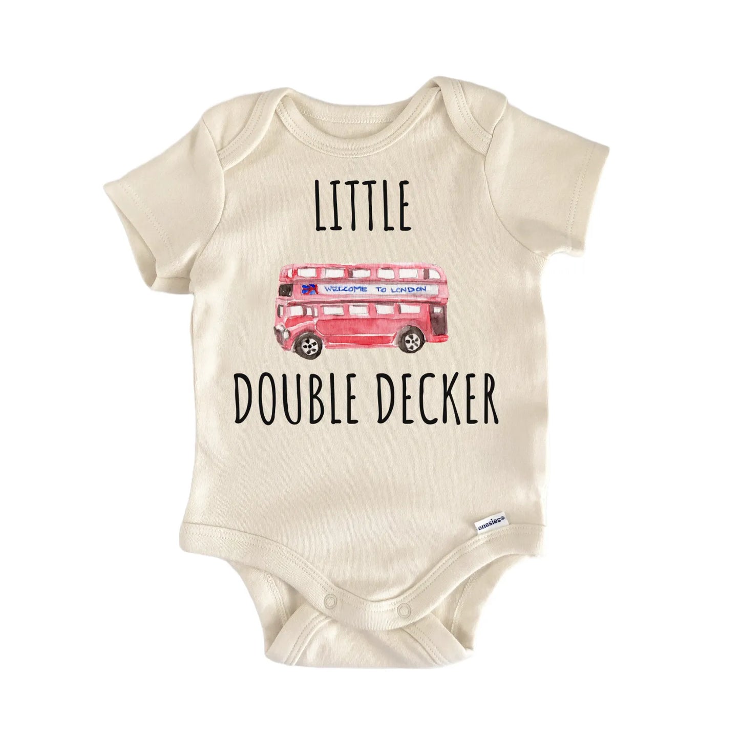 Double Decker Bus England Baby Gift Baby Bodysuit