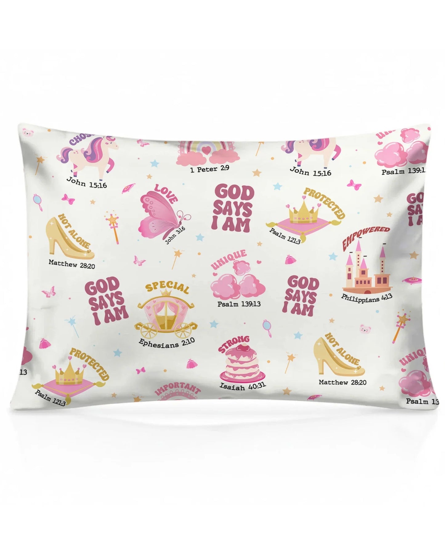 God Says I Am Girl Bamboo Pillow Case