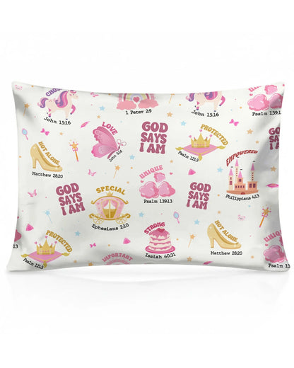 God Says I Am Girl Bamboo Pillow Case