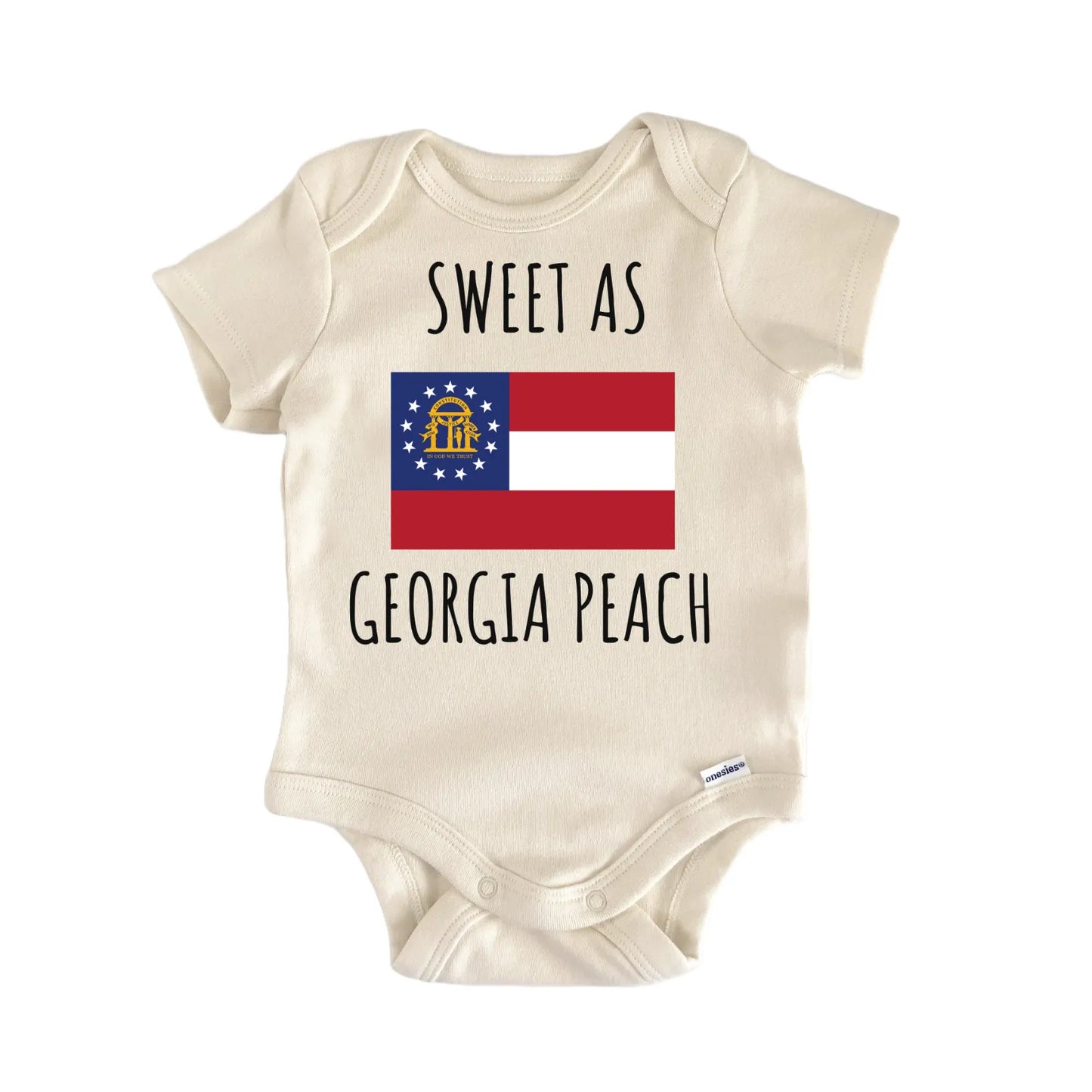 Georgia Peach State Flag Baby Gift Baby Bodysuit