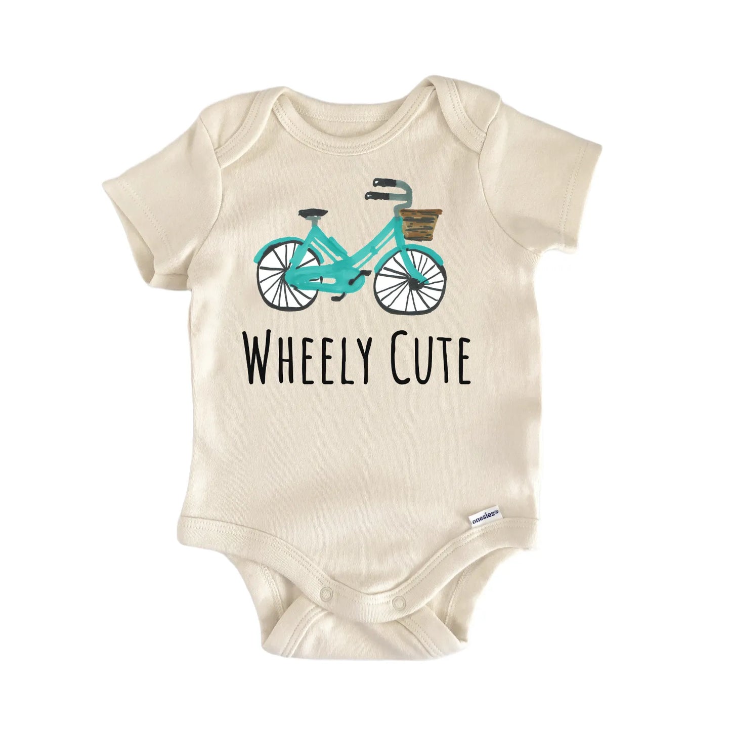 Blue Bike Bicycle Baby Gift Baby Bodysuit