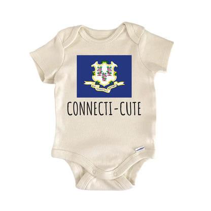 Connecticut State Flag Baby Gift Baby Bodysuit