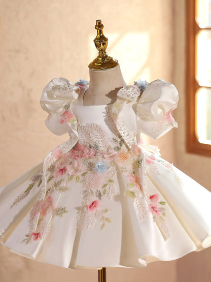 High-end Flower Girl Wedding Puffy Dresssweet And Adorable For Little