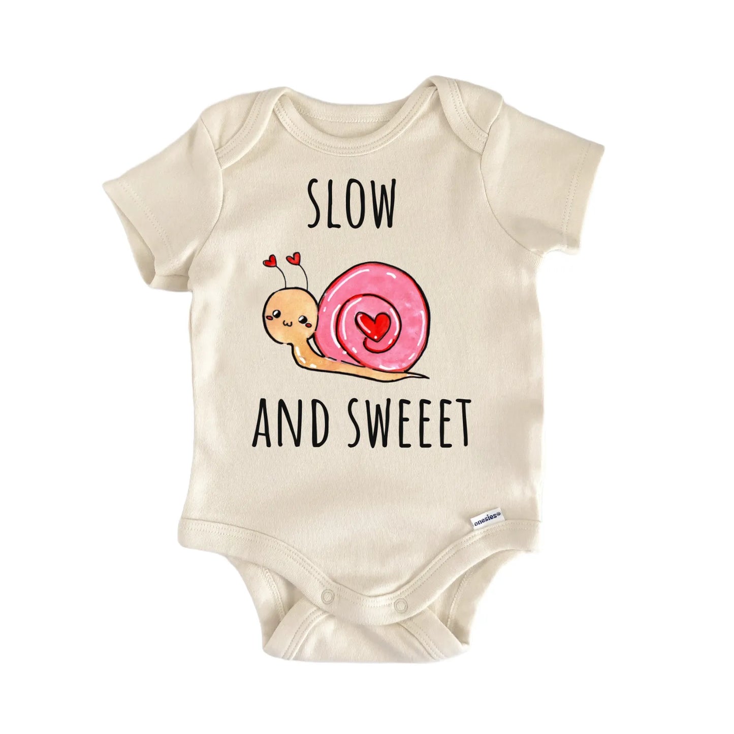 Slow Sweet Snail Bug Insect Infant Gift Baby Bodysuit