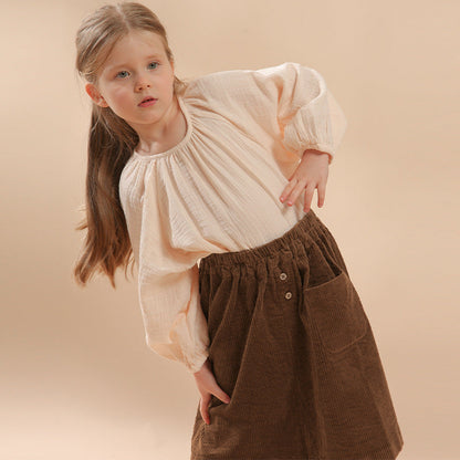 Cotton Double-layer Gauze Shirt Spring And Autumn Shirts