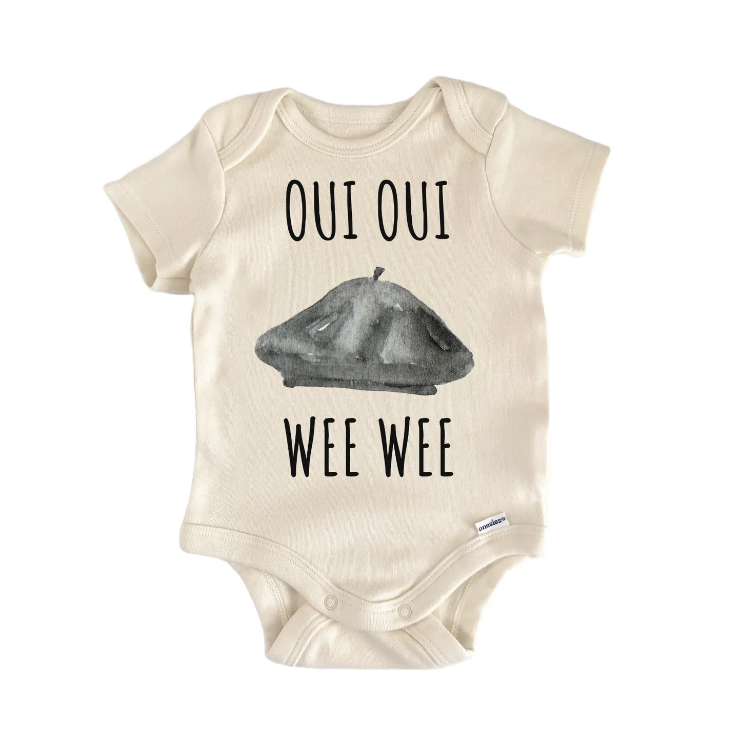 French Beret Wee Oui France Baby Gift Baby Bodysuit