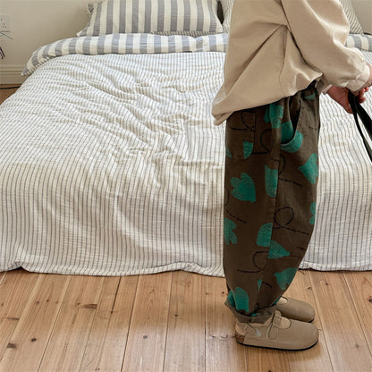 Children's Washed Cotton Casual Pants