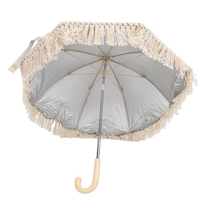 Baby Outdoor Parasols, Baby Stroller Parasol Umbrella with Adjustable Clamp, Toddler Umbrella for Trolley Wheelchair Beach Chair, Outdoor Activities (Beige)