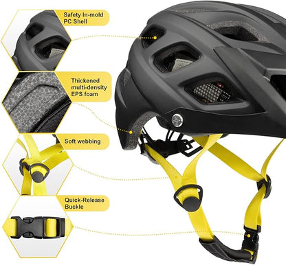 Kids Bike Helmet, SIFVO Kids Helmet 8+ Boys and Girls Bike Helmet with Cool Visor, Bike Helmets for Kids, Youth Bike Helmet Kids Mountain Bike Helmet Lightweight and Sturdy【55-58cm】