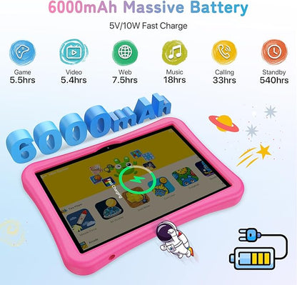 UMIDIGI G5 Tab Kids, Android 13 Tablet for Kids, 8(4+4) G+128G up to 1TB, Bluetooth, WIFI5, Parental Control, Dual Camera, TV Eye Bluelight Tablet, Dual SIM, Pink