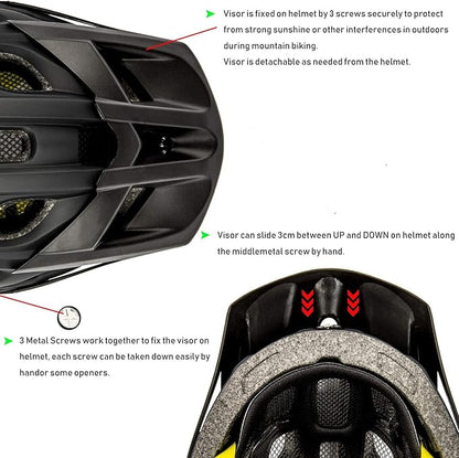 Kids Bike Helmet, SIFVO Kids Helmet 8+ Boys and Girls Bike Helmet with Cool Visor, Bike Helmets for Kids, Youth Bike Helmet Kids Mountain Bike Helmet Lightweight and Sturdy【55-58cm】