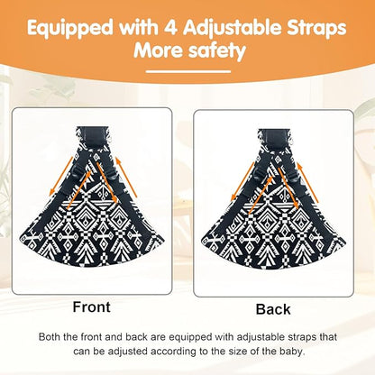 Baby Sling Carrier,Toddler Carrier,Upgraded 2025 Baby Sling with 4 Adjustable Straps(10-30lbs),Lightweight,Portable and One Size Fits All(Leaf)