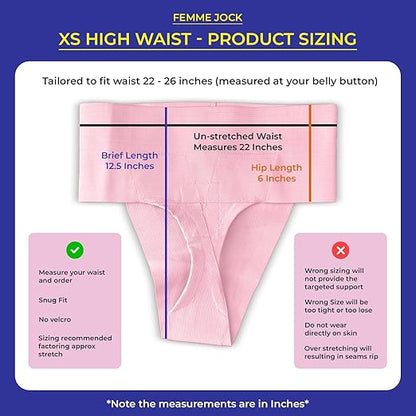 Women's Pelvic Orthotic Support Belt - Uterus & Bladder Support Girdle | Postpartum Recovery & Pain Relief | High Waist Pink (X-Small)