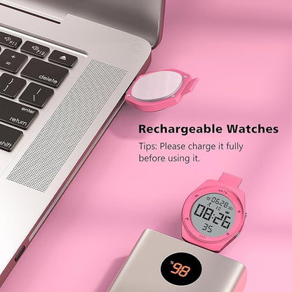 Kids Watches for Girls Boys Digital Sport Watch with Step Counter Pedometer Vibration Alarm Clock, No App Waterproof Fitness Tracker Kids Watch Boys Girls Teens Students Ages 5-16