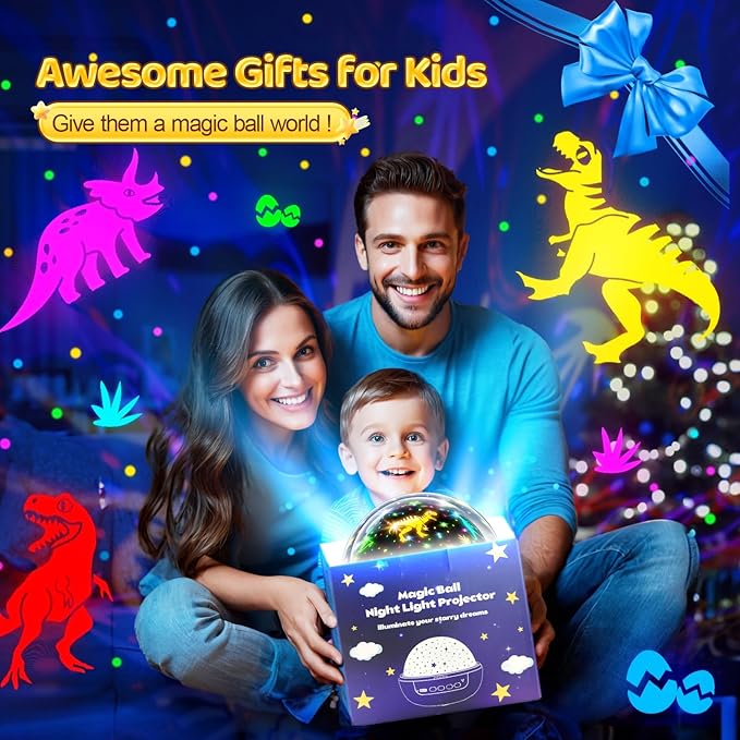 PIKOY Baby Sensory Toys 3-6 Months,93 Lighting Mode Baby Sensory Toys 6-12 Months,360° Rotate Kids Sensory Toys for Autism,Dimmable+Timer+Remote 1 Year Old Boy Gifts 1 Year Old Girl Gifts