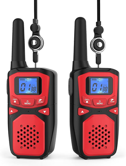 WokTok Adult Walkie Talkies Long Range Rechargeable Portable Two-Way Walkie Talkie, Camping Gear, SOS Sirens, NOAA Weather Alarms, Kid's Toys, Easy-to-Use Walkie Talkies,2 Packs(No Batteries)