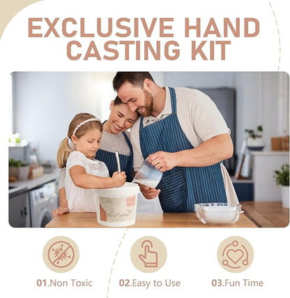Hand Casting Kit, Anniversary Couples Gifts Casting Kit,Hand Mold Kit Couples, Hand Mold Kit Couple with Base, Couple 1 Year Anniversary, Bridal Shower, Wedding Gifts Plaster Hand Mold Casting Kits