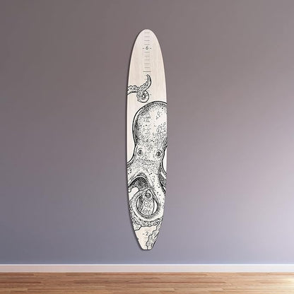 Personalized Surf Board Height Chart - Growth Chart for Wall Height Ruler Kid Growth Chart Height Tracker Wood Surfboard Child Height Chart for Kids Grow Chart Height Board-57"x10.5"