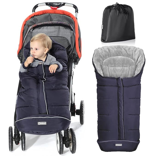Orzbow Warm Bunting Bag Universal,Stroller Sleeping Bag Cold Weather,Waterproof Toddler Footmuff(Blue,Large)