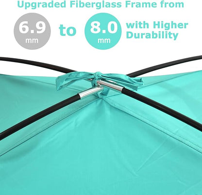 COMMOUDS Beach Tent Sun Shade for 3/4-5/6-7/8-10 Person, UPF 50+ Beach Sun Shelter Canopy Tent, Lightweight, Easy Set Up and Carry