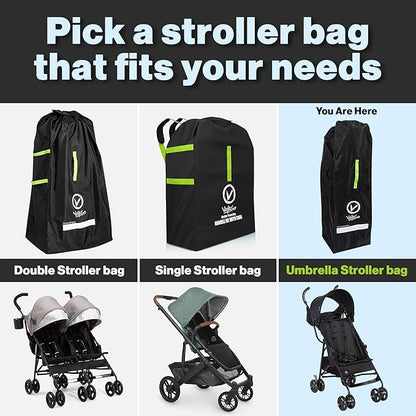 V VOLKGO Stroller Bag for Airplane, Large Cover for Airtravel, Jogger & Umbrella Stroller Cover for Travel - Fits Most Sizes, Gate Check Bag, Heavy Duty Durable Infant carrier covers for Air Travel
