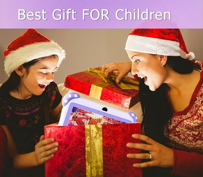 Kids Tablet 7 inch Toddler Tablet for Kids WiFi Tablets 32G Android Dual Camera Parental Control with Kids app Pre-Installed YouTube Netflix (Purple)