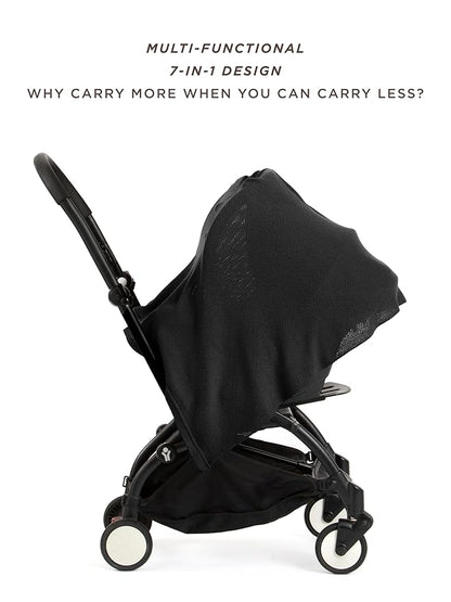 We are Amma | The Cocoon™ - Newborn Essentials Must Haves: Nursing Cover for Breast Feeding Essentials | Nursing Sweater Used as Breastfeeding Cover (Black, One Size)