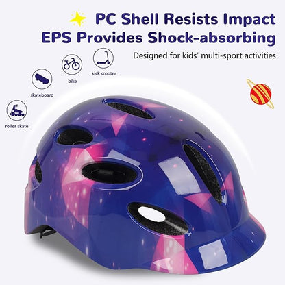 Kids/Youth Bike Helmet for Boys Girls and Teens, Adjustable and Multi-Sport for Bicycle, Kick Scooter, Skateboard, Roller/Inline Skate