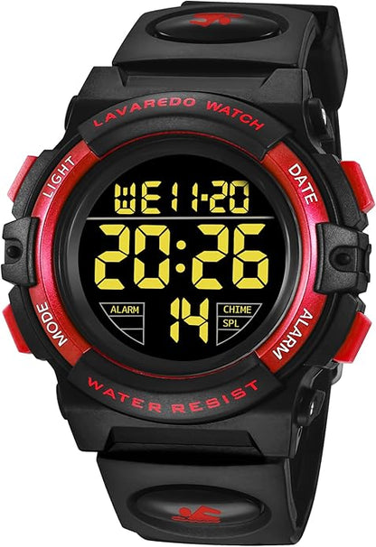 Kids Watch,Boys Watch for 3-15 Year Old Boys,Digital Sport Outdoor Multifunctional Chronograph LED 50 M Waterproof Alarm Calendar Analog Watch for Children with Silicone Band,Kids Gift