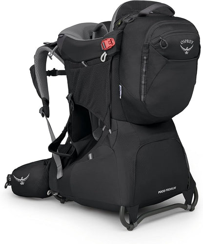 Osprey Poco Premium Child Carrier Backpack - Deluxe Kid Carrier for Hiking with Built-in Sunshade, Removable Daypack, and Adjustable Fit - Premium Comfort for Parent and Child