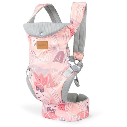Baby Carrier Newborn to Toddler, Ergonomic Adjustable Toddler Carriers for 7-66 Lbs, Cozy Lightweight Infant Carrier with Neck Support, Baby Holder Carrier with Lumbar Support for Mom Dad