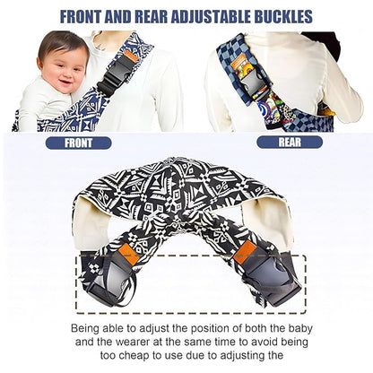 Baby Sling Carrier,Baby Sling,Toddler Carrier,Adjustable and Non-Slip Hip Seat Carriers Carrying 10-30 lbs(Black Sailboat)