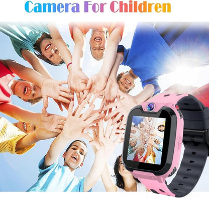 Goodatech Smart Watch for Kids Boys Girls Learning Toys with 16 Games Phone Call SOS, Camera Voice Music Player Recorder Alarm Clock,4-12 Years Birthday (Pink)