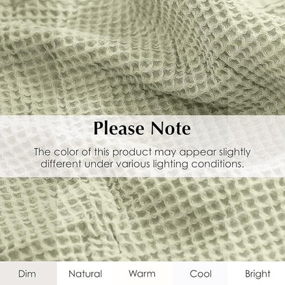 Salt Earth GOTS Certified 100% Organic Cotton Throw Blanket, 108" X 90" Waffle Blankets & Throws for Bed, Throw Blanket for Couch, Modern & Cozy Blanket, All Seasons, Comfy & Soft Blanket (Sea Foam)