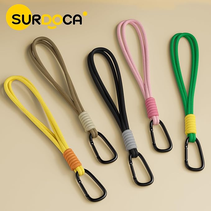 SURDOCA Baby Stroller Hooks, Stroller Clips and Hooks for Diaper Bag, Mommy Bag Hook for Stroller Heavy Duty, Universal Stroller Hanger and Strap, Stroller Accessories for Mom