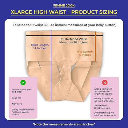Patented Women’s Pelvic Floor Orthotic Support Belt ― Uterus Pain Relief Girdle for Dropped Bladder, Vulvar Varicosities, Postpartum Recovery, SPD | High Waist - Beach Sand (XL)